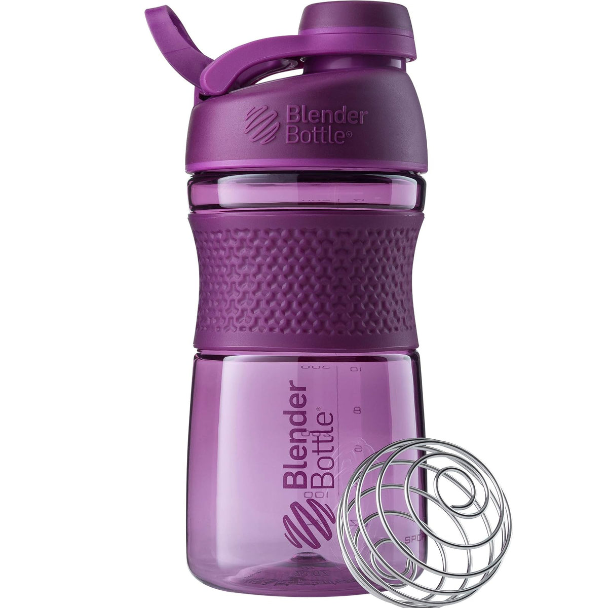 BlenderBottle SportMixer Botella Mezcladora con Batidor 20 oz - Ciruela - 20 oz