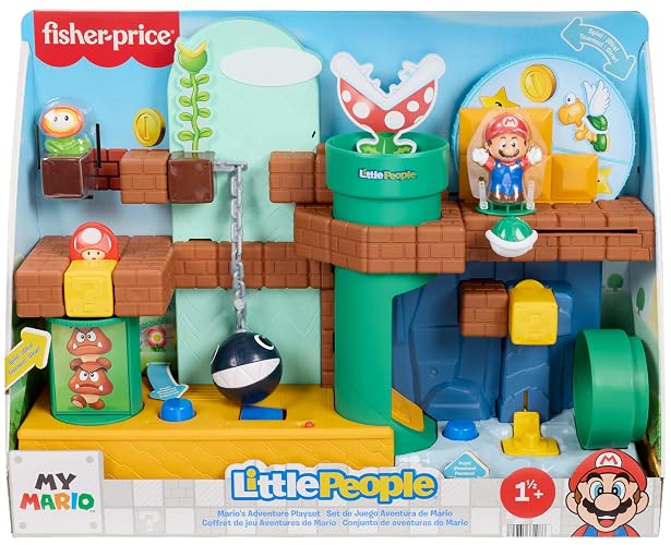 Little People Nintendo Juguete para Bebés Playset Mundo de Mario Bros 1 1/2+