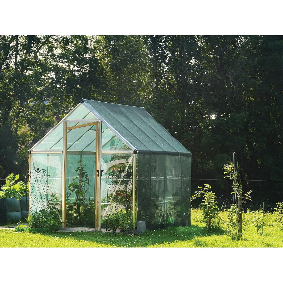 Fiero TOSO-805, Toldo de Polietileno, 80% Sombra, 3.60 x 5 m, Negro