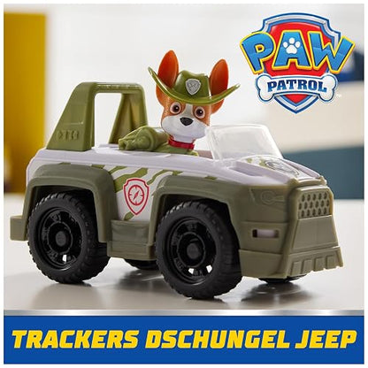 Paw Patrol, vehículo de Rescate de la Jungla de Tracker, vehículo de Juguete con Figura de acción Coleccionable, Juguetes respetuosos con el Medio Ambiente para niños y niñas a Partir de 3 años