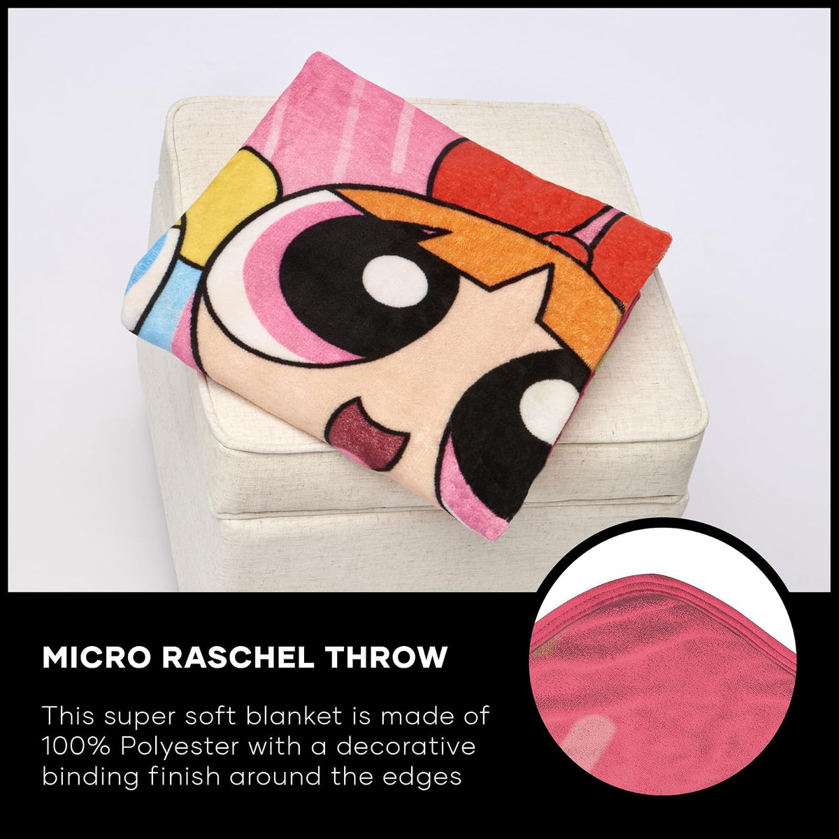 Cartoon Network Powerpuff Girls, Día Salvado Micro Manta (Tejido Raschel, por la Compañía de Northwest, 116,8 cm by 152,4 cm