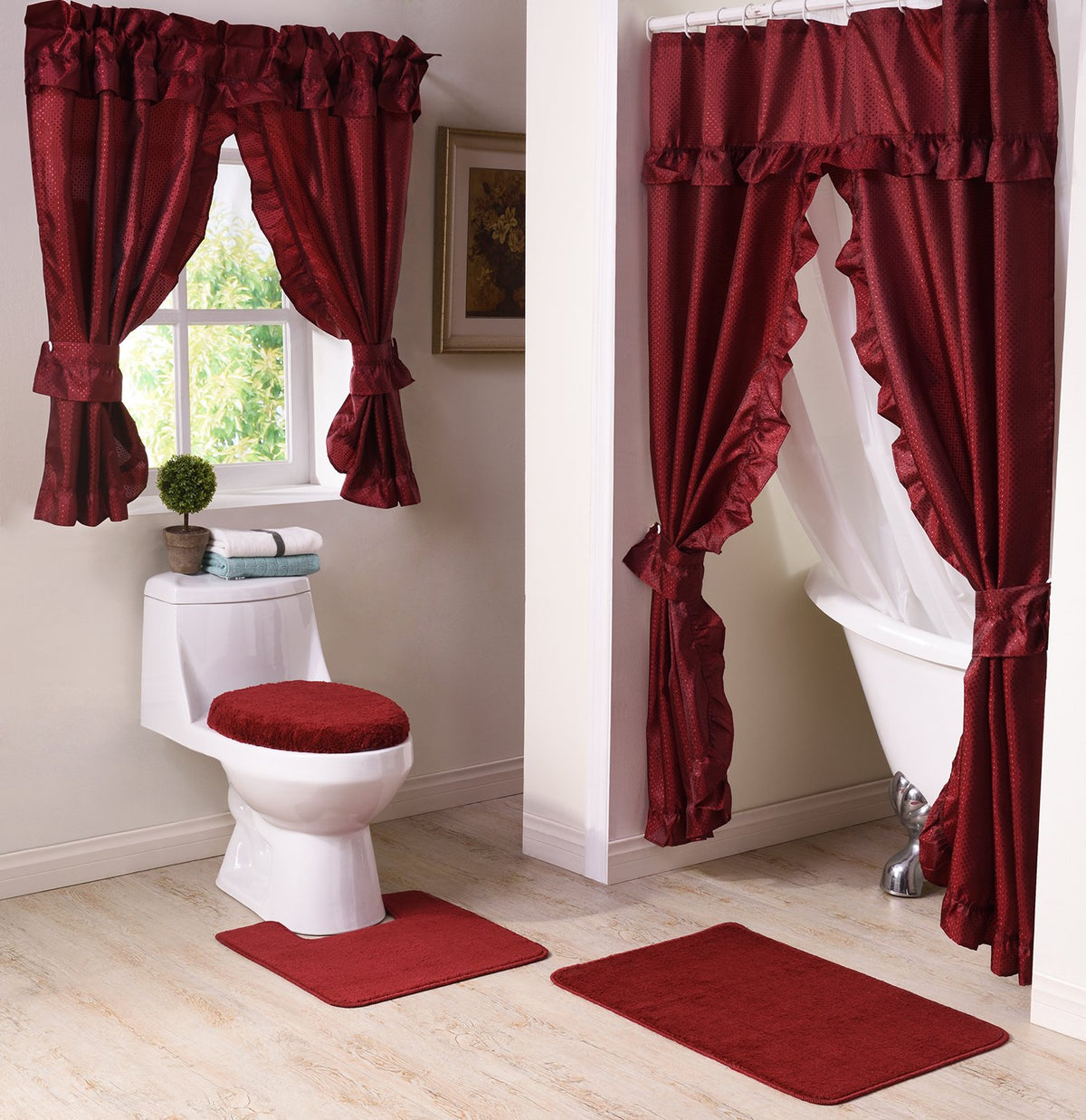 Madison Starlite Deluxe Swag Ruby - Cortina de Ducha
