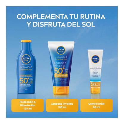 Protector Solar Corporal NIVEA SUN Protección E Hidratación Fps50+ 125Ml Con Vitamina C Y Ácido Hialurónico