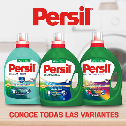 Persil - Detergente Gel Universal 4.65L Jabón Líquido para Ropa Acción Profunda (77 cargas), Remueve Manchas, Limpieza con Frescura Duradera, Tecnología Alemana