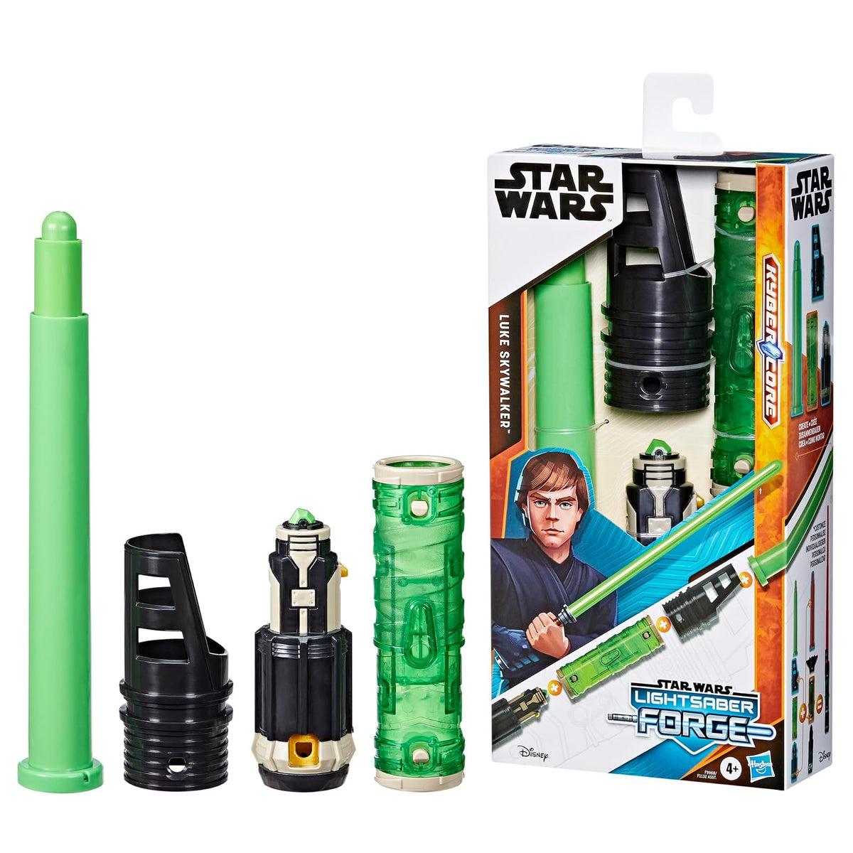 Star Wars Lightsaber Forge, Kyber Core, Sable de luz Oficial Personalizable de Luke Skywalker, Color Verde,