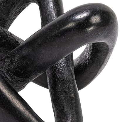 Creative Co-Op - Nudo Decorativo Moderno de mármol, Color Negro