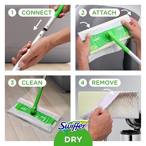 Swiffer Sweeper Dry Sweeping Pad Refills for Floor mop with Febreze Lavender Vanilla & Comfort Scent 32 Count