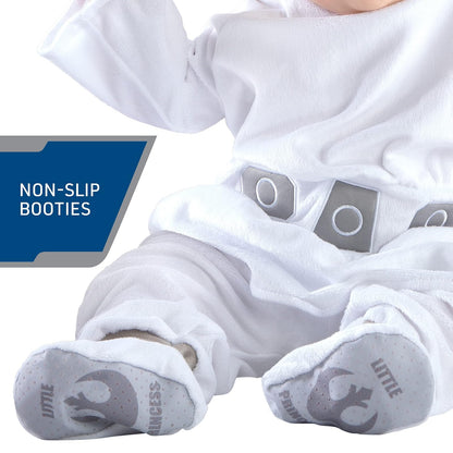 STAR WARS Princess Leia Infant Deluxe Costume - Tunic and Pants with Cap and Booties 12/18 Months