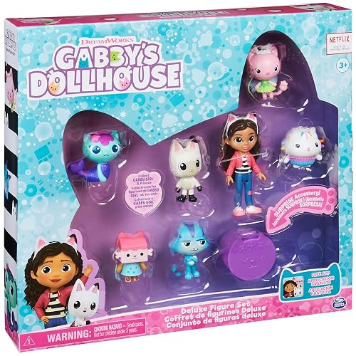 Gabby’s Dollhouse, Set de Regalo con 7 Figuras de Juguete y Accesorio Sorpresa, Juguetes para niños y niñas a Partir de 3 años