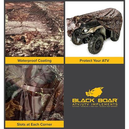 Black Boar Funda para ATV Extragrande 450cc Camuflaje Selva Poliuretano | Poliéster recubierto de poliuretano, correas y hebillas cosidas, para estacionamiento al aire última intervensión