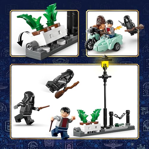 LEGO Harry Potter Hagrid y Harry: Escape de Privet Drive – Set de Construcción de Modelos – Moto de Juguete – 4 Minifiguras – Regalo para Niños y Niñas Mayores de 8 Años – 76459