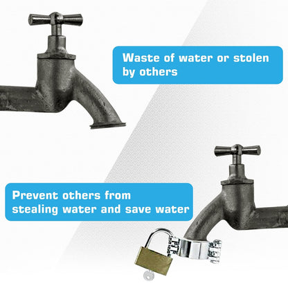 Nuset Cerradura de Llave de Agua Cromo Babero Manguera 3/4 Pulgadas