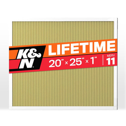 K&N HVC-12025 Washable AC Furnace Air Filter, MERV 11 20x25x1
