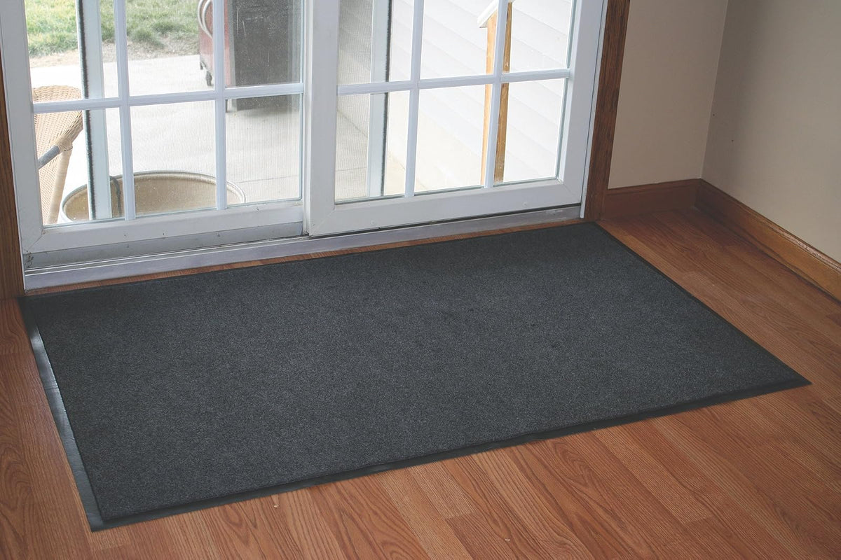 Durable Corporation 654S34CH Wipe-N-Walk - Alfombra de Entrada con Respaldo de Vinilo para Interiores, 3 x 4 pies, Color carbón