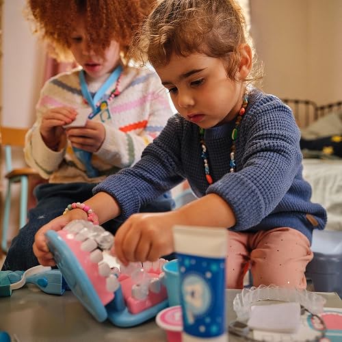 Melissa & Doug Juego de Imitación de Dentadura y Accesorios Dentales, Multicolor, 26 pcs