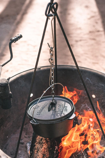 Stansport Cast Iron Camping Tripod for Outdoor Campfire Cooking