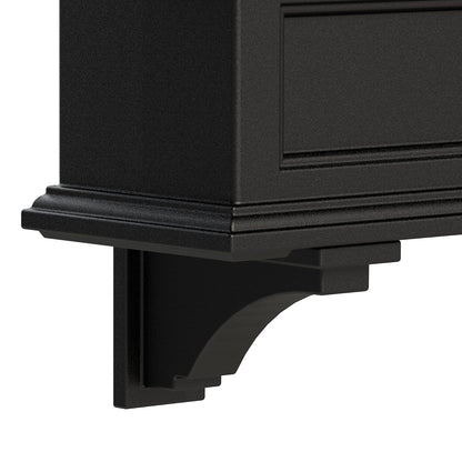 Mayne Inc Fairfield Soportes decorativos, 2 unidades, plástico, negro, estándar (5856-B)