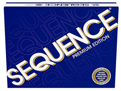 Sequence Premium Edition - Impresionante Juego con Tablero Gigante (20.4 x 26.2 Pulgadas), fichas exclusivas y Tarjetas de Lujo de Goliath, Azul, para Edades de 7 años en adelante