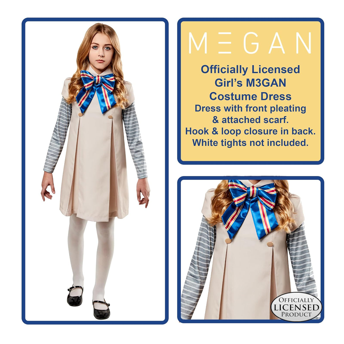 Rubies M3GAN: Vestido de disfraz para niños, talla M