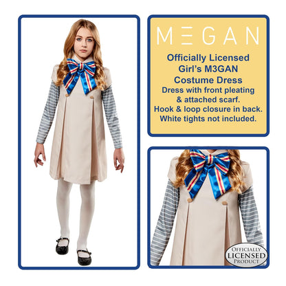 Rubies M3GAN: Vestido de disfraz para niños, talla M
