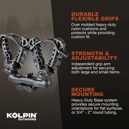 Kolpin 21551 Agarre Rhino Doble Negro, 2 Unidades
