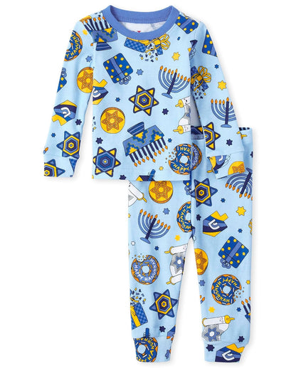 The Children's Place Conjunto de Pijama Hanukkah, algodón a Juego Familiar, Juego de Pijama niños Unisex