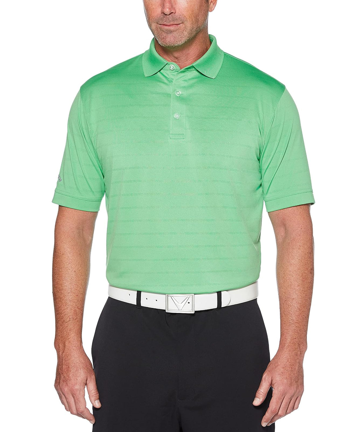 Callaway OPTI-Vent Playera Tipo Polo de Manga Corta, para Hombre - Verde Vibrante - M