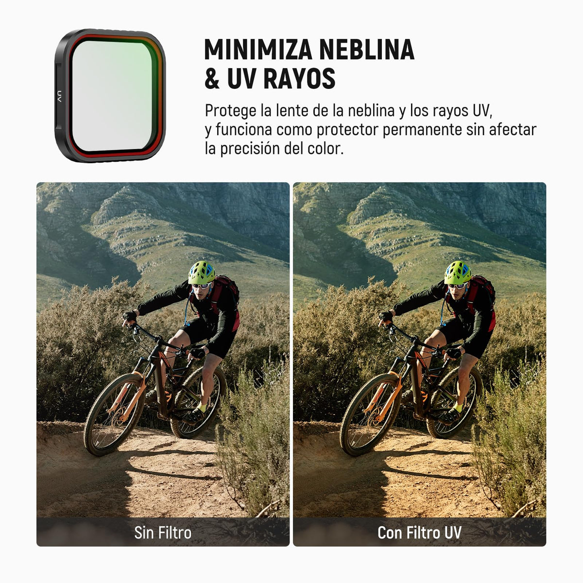 NEEWER UV Filtro Compatible con Insta360 Ace Pro e Insta 360 Ace Pro 2, Snap On Protector Objetivo Cámara Acción Vidrio Optico HD Multicapa Action Camera Filtros Lentes Accesorios, FL-C20
