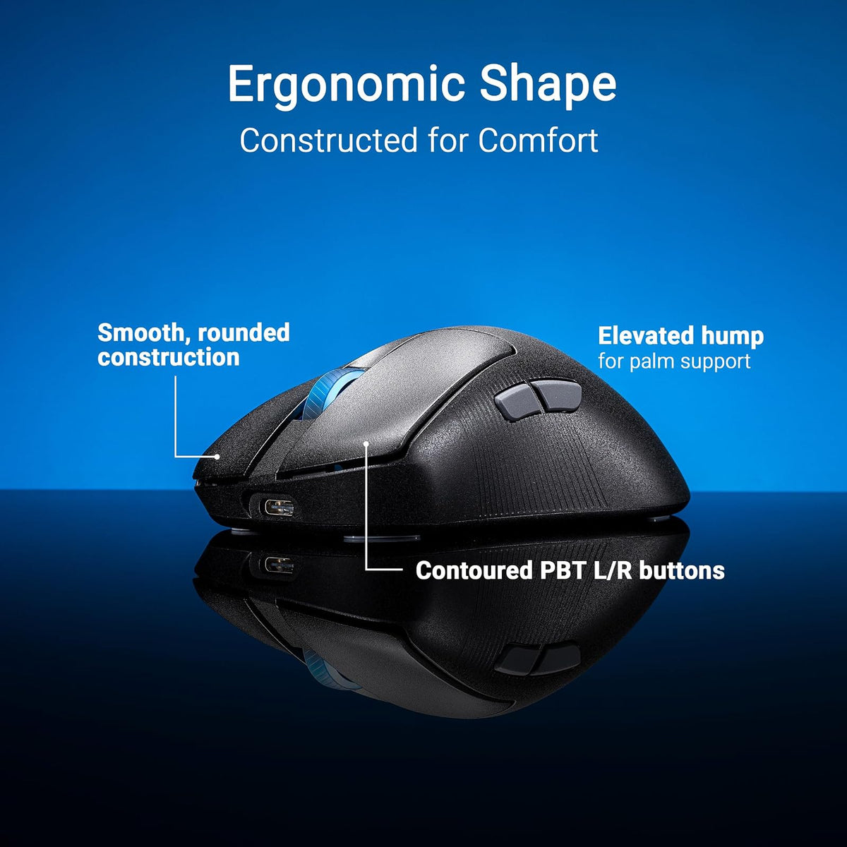 ASUS ROG Keris II Ace Mouse Negro Inalámbrico Ultraligero para FPS y MOBA | Inalámbrico tri-modo (2.4GHz/BT/USB-C), ultraligero 54g, sensor ROG AimPoint Pro 42000 DPI, hasta 4000Hz con Booster