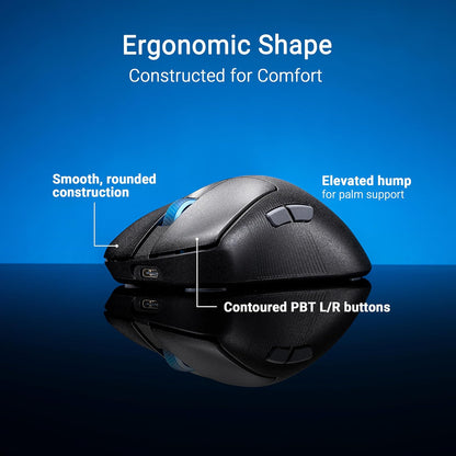 ASUS ROG Keris II Ace Mouse Negro Inalámbrico Ultraligero para FPS y MOBA | Inalámbrico tri-modo (2.4GHz/BT/USB-C), ultraligero 54g, sensor ROG AimPoint Pro 42000 DPI, hasta 4000Hz con Booster