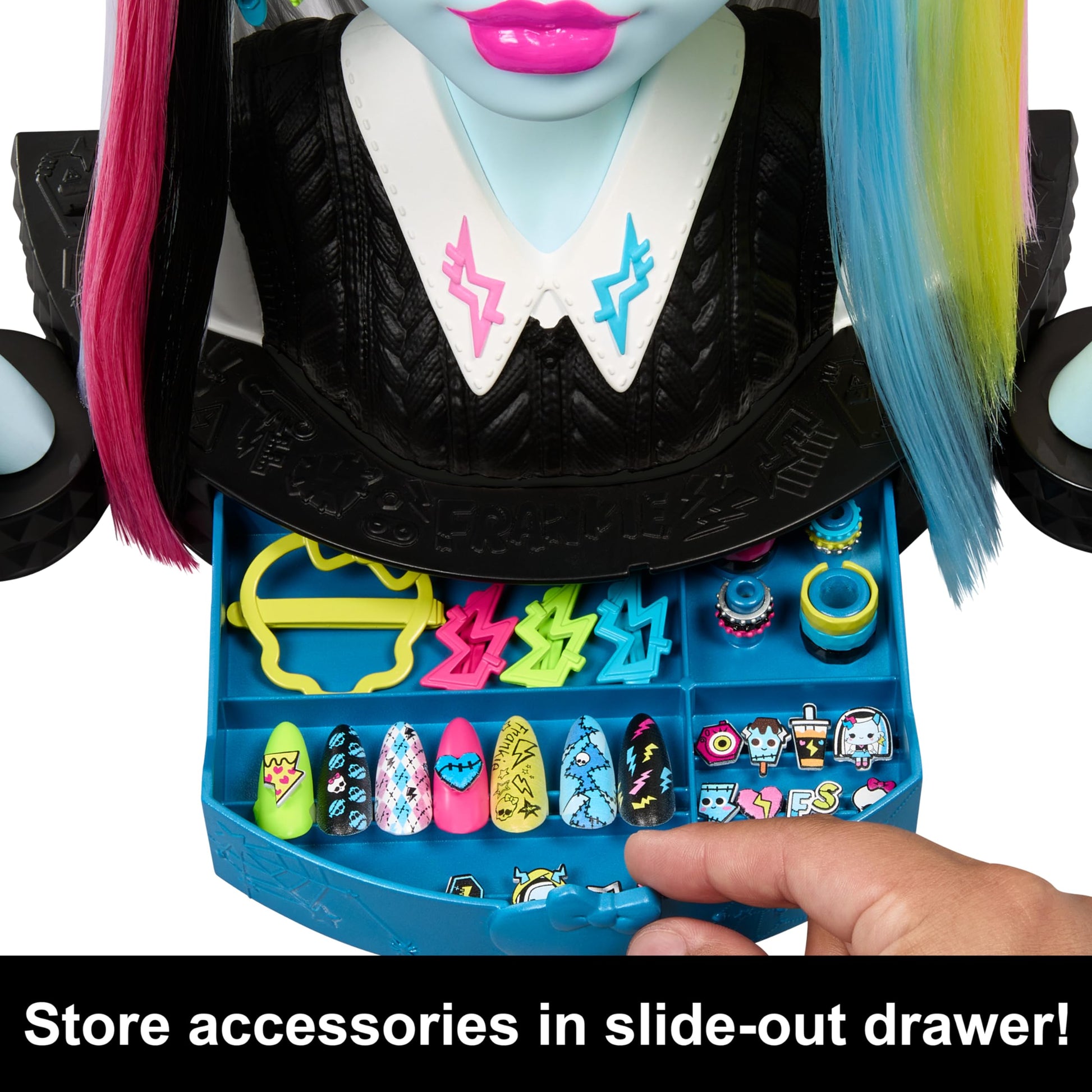 Monster High Muñeca Frankie Peinados Monstruosos para niñas de 4 años en adelante