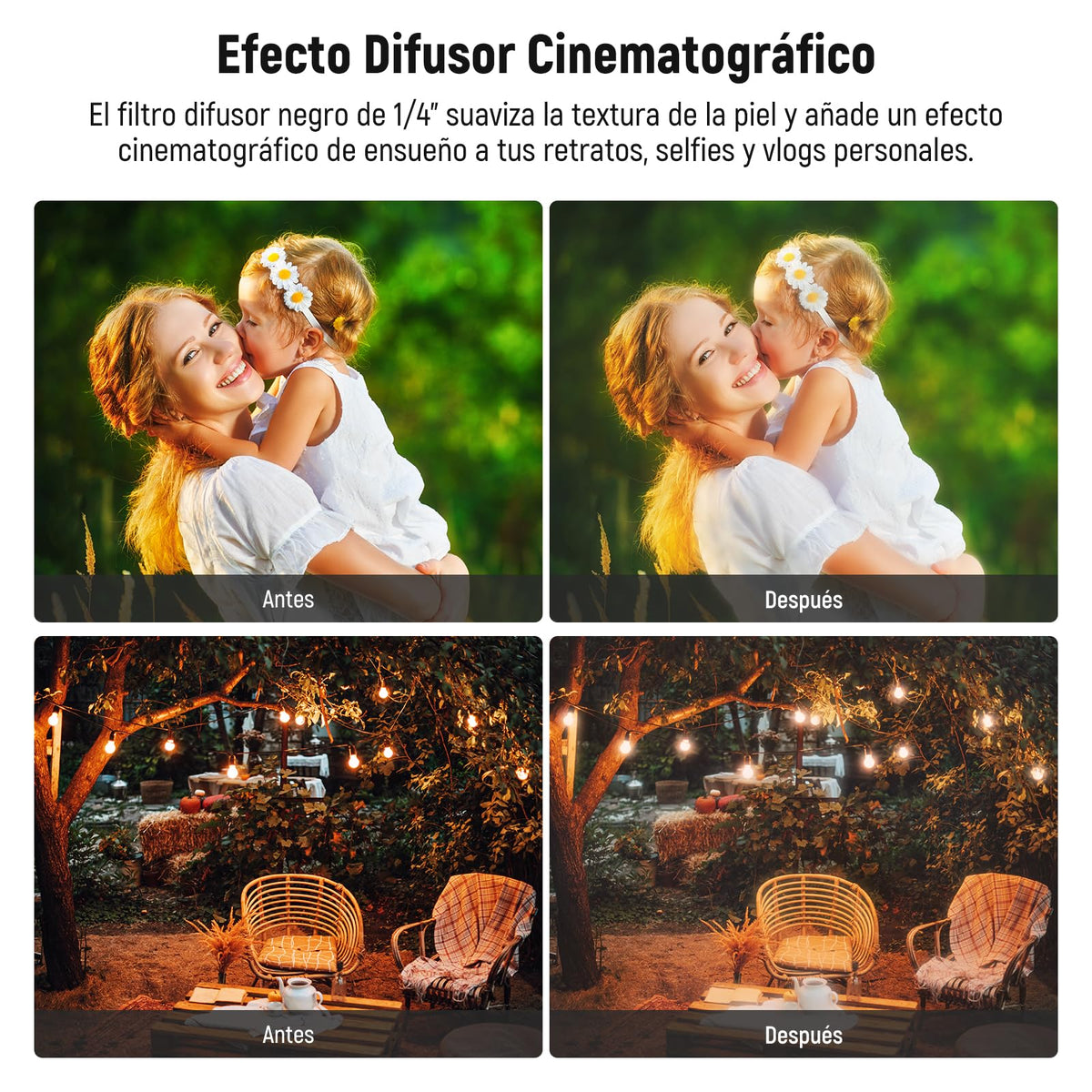 NEEWER 82 mm CPL + Filtro Difusor Negro 1/4 para Filtro de Efecto Cinematográfico de Niebla (Paquete de 2), Filtro Polarizador Circular de Cristal Óptico Multicapa con Efecto Cinematográfico Suave