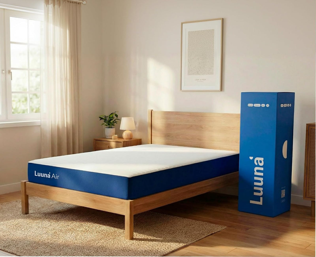 Luuna Colchón en Caja Air Individual, Memory Foam, Reduce la Transferencia de Movimiento, Brinda Soporte y firmeza, Mayor frescura, Marca Mexicana, 5 Años de Garantía