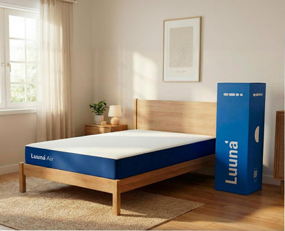 Luuna Colchón en Caja Air Individual, Memory Foam, Reduce la Transferencia de Movimiento, Brinda Soporte y firmeza, Mayor frescura, Marca Mexicana, 5 Años de Garantía