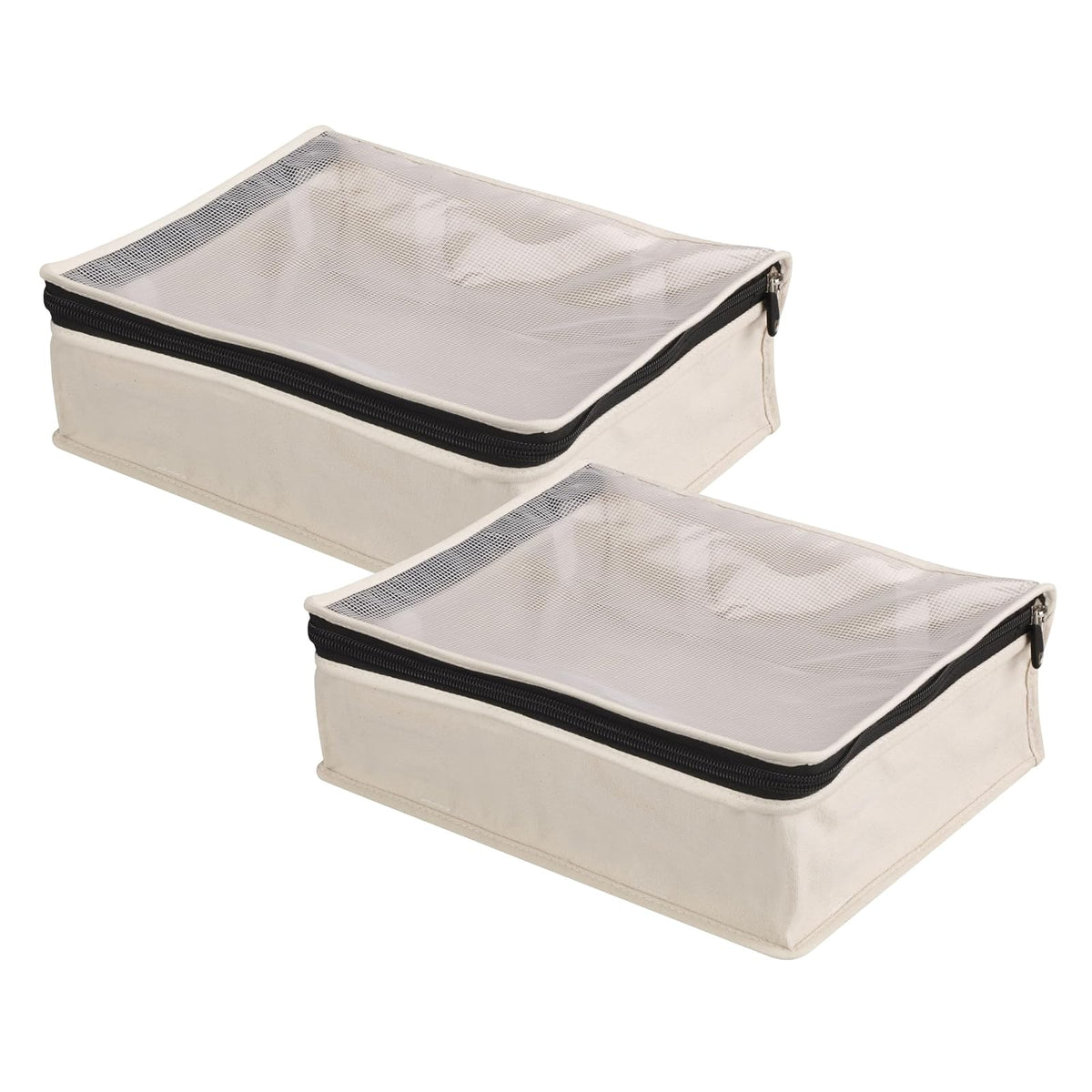 Household Essentials 3321-1 Cedarline - Bolso de lona de algodón natural con cierre, bolsa de almacenamiento para armarios y debajo de la cama, paquete de 2 - 2 pack sweater bag