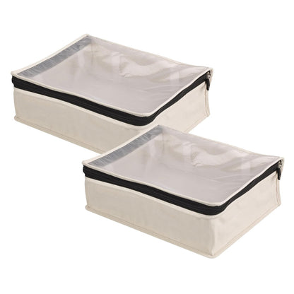 Household Essentials 3321-1 Cedarline - Bolso de lona de algodón natural con cierre, bolsa de almacenamiento para armarios y debajo de la cama, paquete de 2 - 2 pack sweater bag
