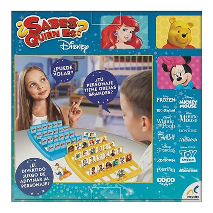 Disney Juego de Mesa Infantil ¿Sabes Quién Es? Novelty Corp | Adivina los Personajes, Diversión Familiar