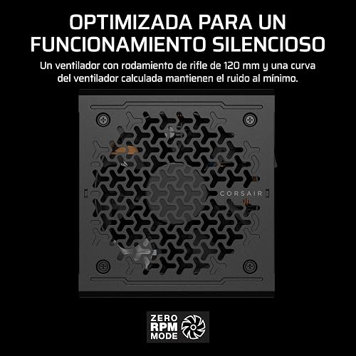 Corsair RM1000e (2025) Fuente de alimentación ATX Totalmente Modular de bajo Ruido con Cable de 12V-2x6 - Compatible con ATX 3.1 y PCIe 5.1, eficiencia Cybenetics Gold, condensadores a 105°C - Negro