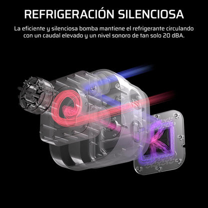 Corsair Nautilus 360 RS ARGB Refrigeración Líquida para CPU de 360 mm, Conexión Directa a la Placa Base, Compatible con Intel LGA 1851/1700 y AMD AM5/AM4, 3 Ventiladores RS120 Incluidos, Blanco