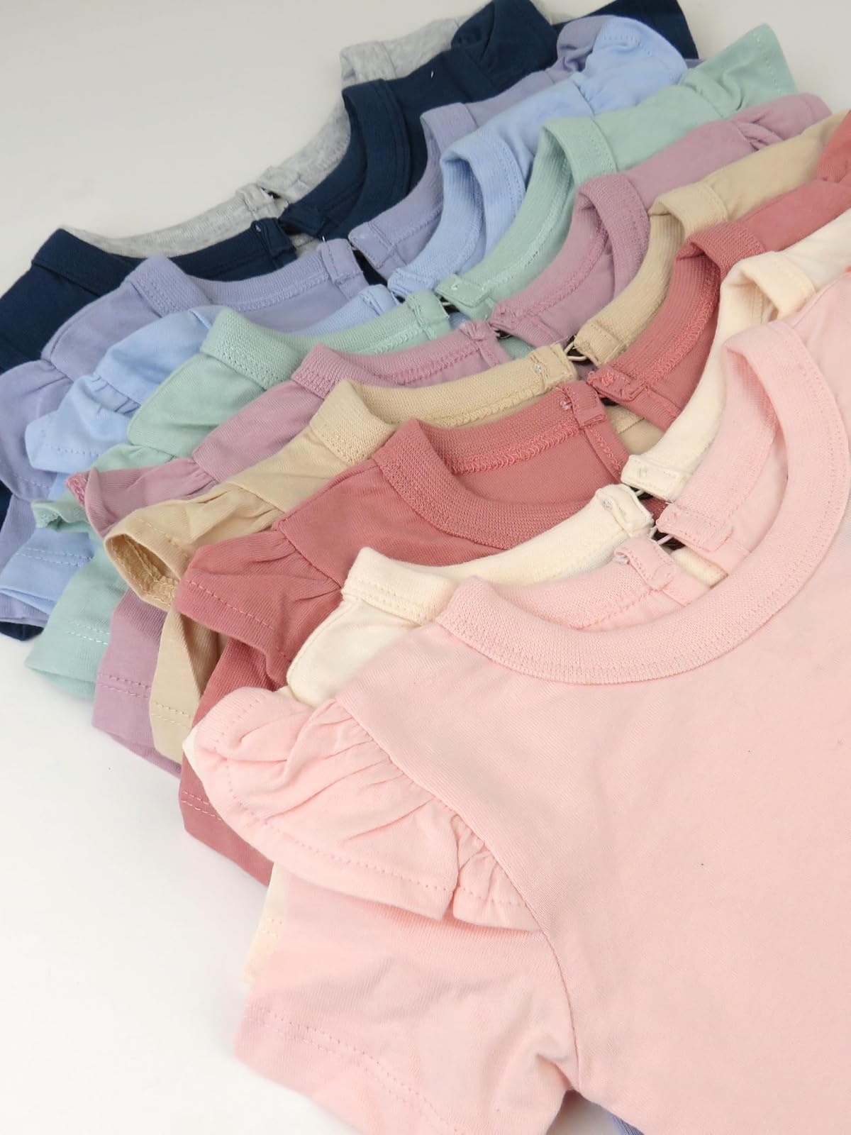 HonestBaby - Paquete de 10 Camisetas de Manga Corta con