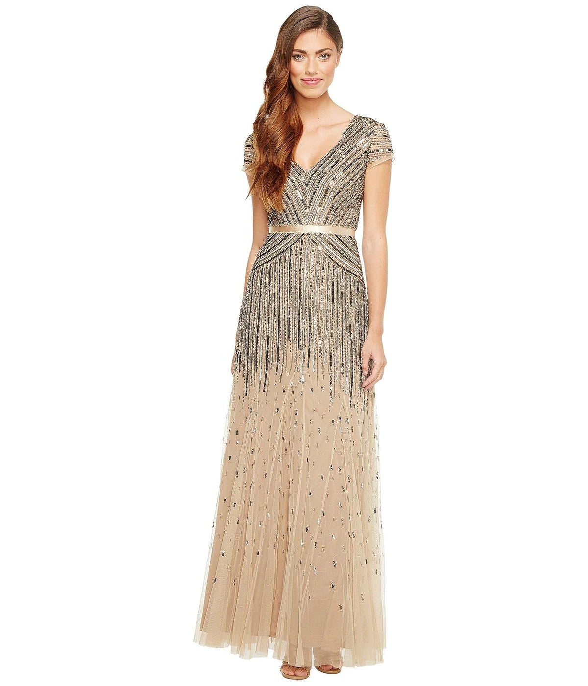 Adrianna Papell Vestido Largo de Lentejuelas para Mujer - Desnudo -  - 12