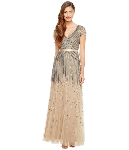 Adrianna Papell Vestido Largo de Lentejuelas para Mujer - Desnudo -  - 12