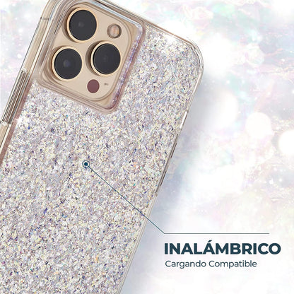Case-Mate - Twinkle - Funda para iPhone 13 Pro MAX - Elementos Reflectantes de lámina - Protección contra caídas de 10 pies - 6.7 Pulgadas - Stardust