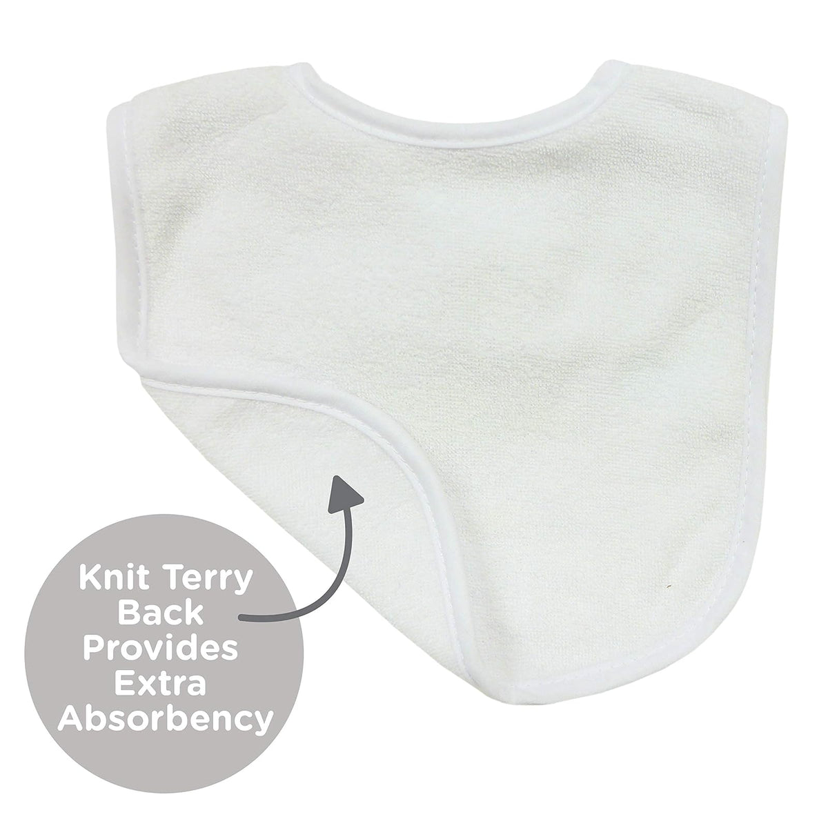 Neat Solutions Terry Feeder Bib in White - 20 Pack