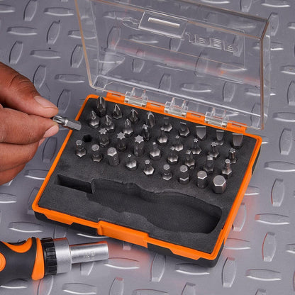 Truper DTROM-37, Desarmador tipo trompo con matraca, 37 piezas