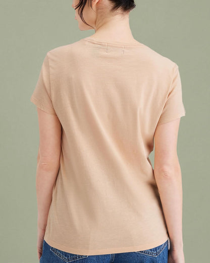 Dockers Camiseta de Manga Corta Ajustada con Cuello Redondo Favorito Camiseta para Mujer