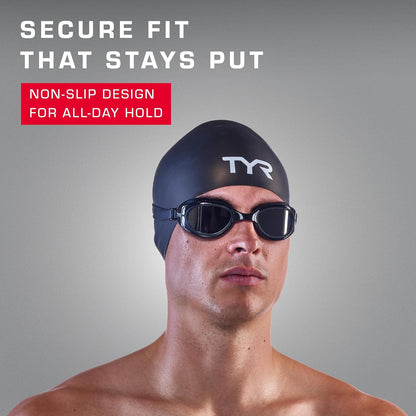 TYR - Gorro de natación Antiarrugas (Silicona)
