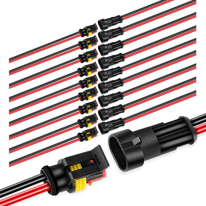 Nilight Conectores Eléctricos Impermeables 5 Pines Macho/Hembra Juego 10 - 2 Pin