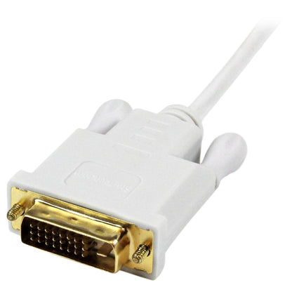 StarTech MDP2DVIMM3WS Cable Adaptador Conversor Mini DisplayPort a DVI, Convertidor Activo, MiniDP Macho, DVI Macho, 2560x1600, 91 cm, Color Blanco