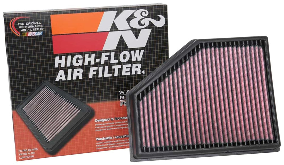 K&N Filtro de aire original de alto flujo para motor de por vida: lavable | Compatible con BMW 750d 2016-2020; BMW M550d 2017-2020 (ver descripción del producto)